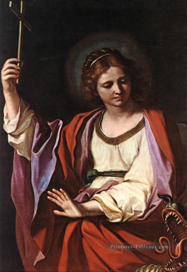 St Marguerite Baroque Guercino Peintures à l'huile